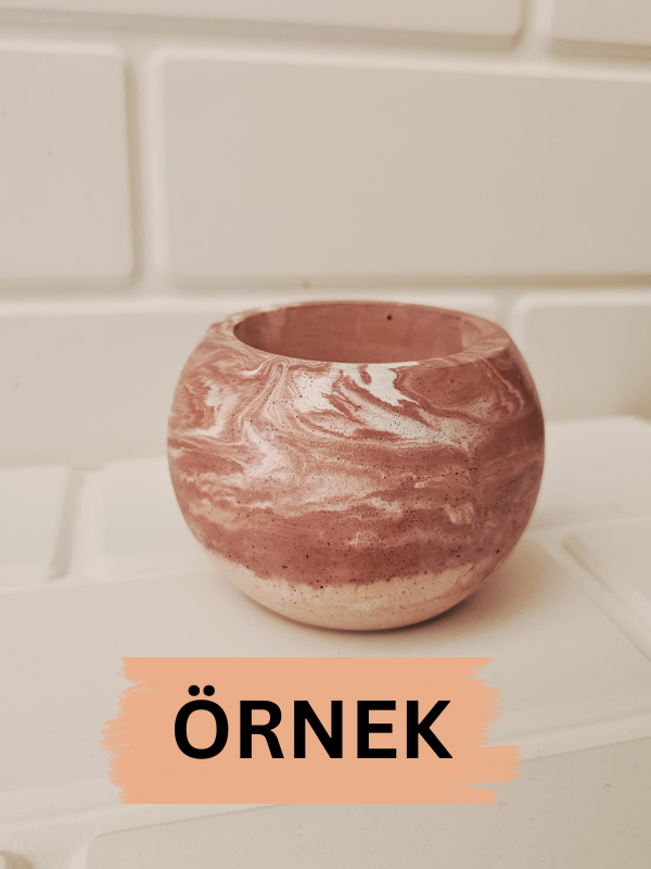 Utaylife Minimalist Beyaz Beton Vazo / Saksı - Dıy Boyama Için Ideal
