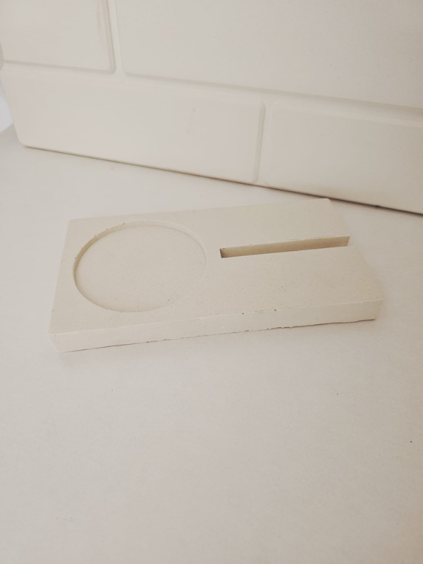 Beton Masaüstü Stand - Beyaz Çok Amaçlı Telefon ve Dekor Standı DIY | Utaylife