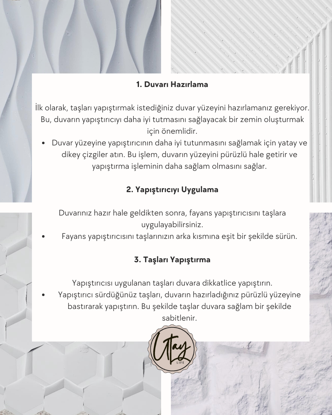 Uzun Dalgalı Duvar Paneli 1 Paketin icinde 4 adet var